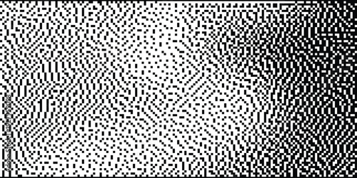 Halftone pattern with gradient effect from white to black dots arranged in rows and columns