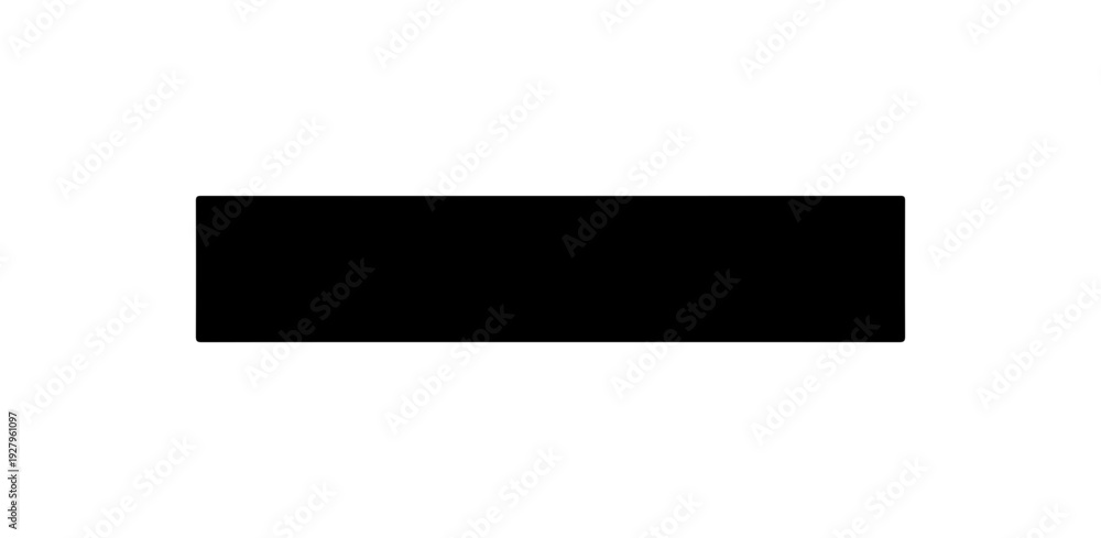 Obraz premium A black rectangular silhouette on a white background
