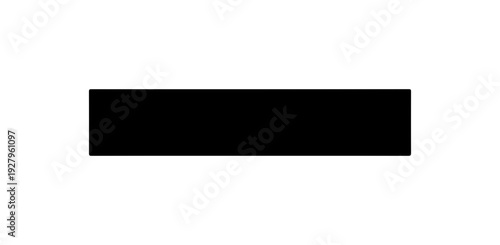 A black rectangular silhouette on a white background