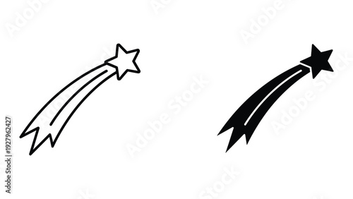 Stunning shooting stars with dynamic trails in black and white