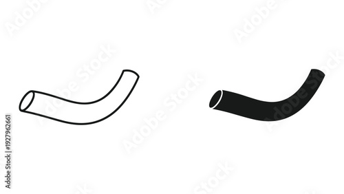 Flexible tube or pipe bending in different styles