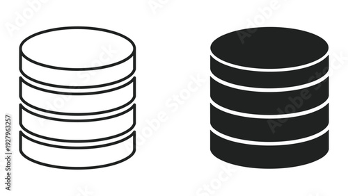 Modern cylinder shapes in black and white for design projects