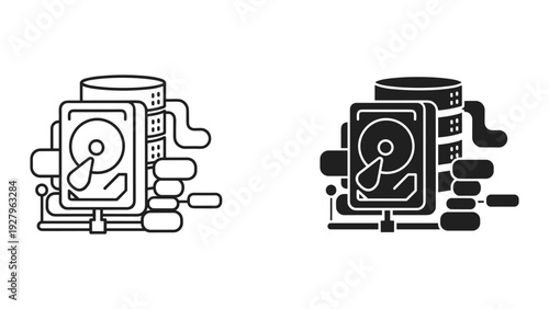 Modern computer hardware components in sleek design