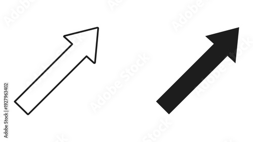 Modern arrow icons for growth and progress in business and design