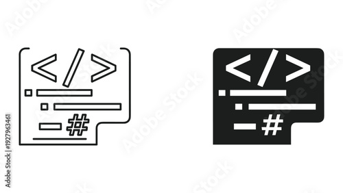 Code file icons in modern design