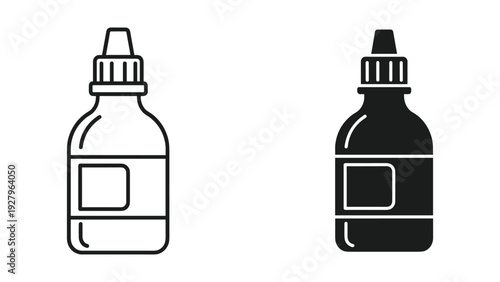 Dropper bottle icon in modern line style