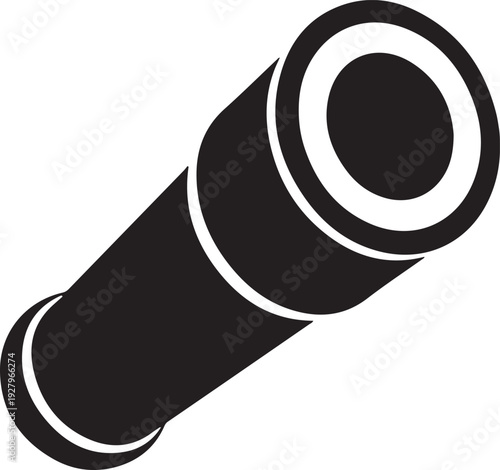Telescope icon vector isolated on background spyglass tool for stargazing astronomy equipment for observation looking through lens symbol for vision exploration design