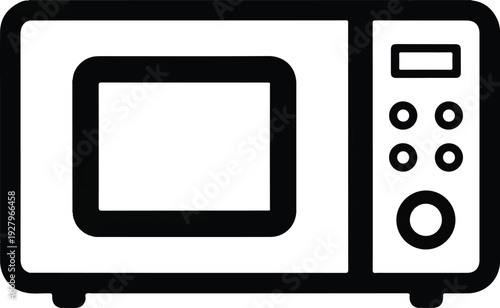 Modern kitchen appliance for rapid food heating and preparation, an essential household electronic device designed for convenient cooking and reheating meals quickly