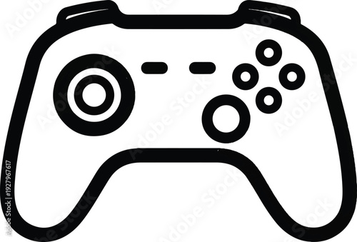 Vector illustration of a video game controller, a popular input device for playing video games on consoles and computers