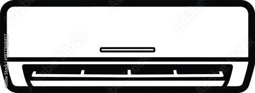 Illustration of a split air conditioning unit, a modern appliance for climate control in homes and offices
