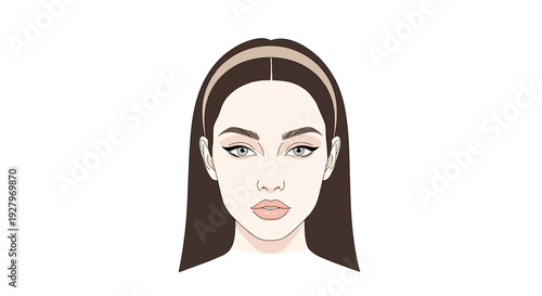 Woman Face Illustration Portrait.