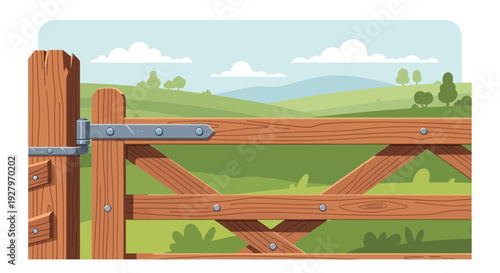 Wooden Farm Gate Fence.