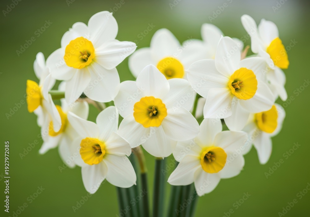 Fototapeta premium A vibrant bouquet of daffodils with white petals and bright yellow centers