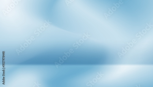 Blue Background,Light Prism with Gradient White Light for Technology Product Design.Studio with Stand Podium Mock up Display,Empty Backdrop Blue Wall Texture of Abstract Light on Floor