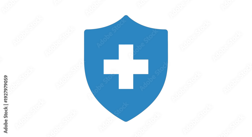 Fototapeta premium Blue Shield Medical Protection.