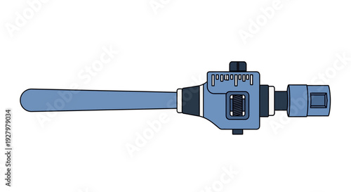 Blue Metal Pipe Valve.