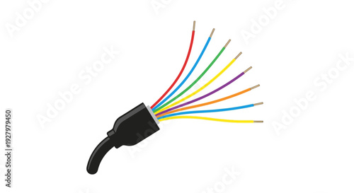 Cable with multiple wires.