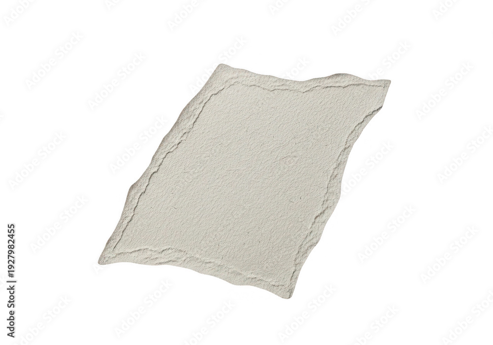 Naklejka premium A piece of white fabric with a rough edge isolated on transparent background