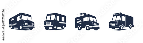 Stylish food trucks showcase vibrant designs, perfect for outdoor