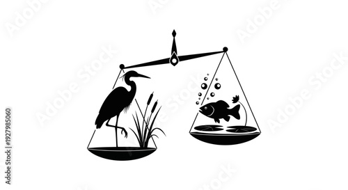 Ecological balance between bird and aquatic life.