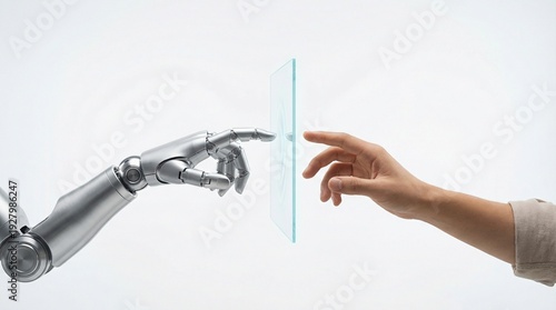 Robot and Human Hand Reaching Out in Harmony on International Day for Disarmament and Non-Proliferation Awareness