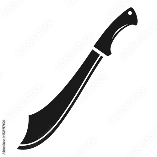 Pirate scimitar saber vector icon