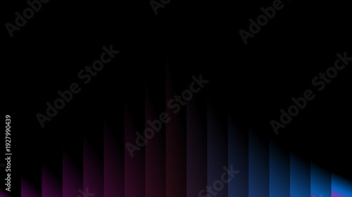 Dark Abstract Neon Gradient Background with Magenta and Blue Light Bars