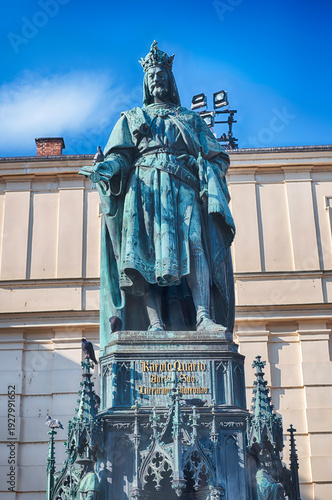 Statue of Charles IV in Prague, Czech Republic
