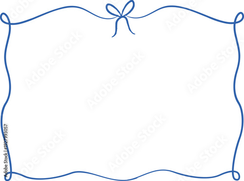 Ribbon Frame With Bow Linework