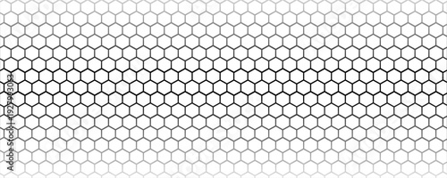 Abstract background consisting of hexagonal shapes with vanishing effect and transparency. Background with transparency effect. Abstract disappearing background.