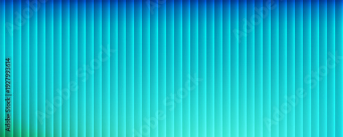 Reeded glass gradient surface, futuristic panel with vertical prism distortion. Dark abstract field infused with fractal texture in neon teal and green tones, vector illustratio