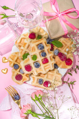 Valentine day brunch menu background