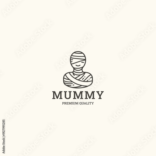 Mummy logo template vector illustration design