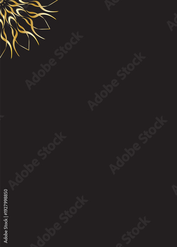 Luxury Gold Mandala Decorative Pattern on Dark Background
