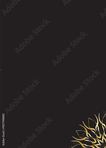 Luxury Gold Mandala Decorative Pattern on Dark Background