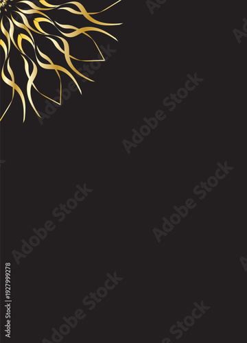 Luxury Gold Mandala Decorative Pattern on Dark Background