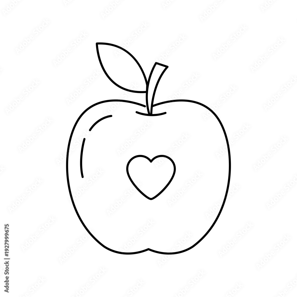 Fototapeta premium Apple with heart