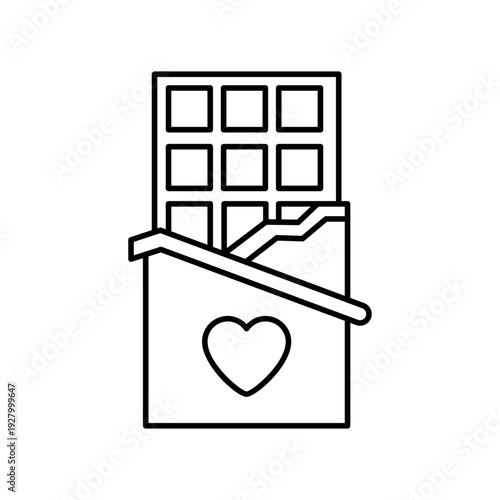 Chocolate bar with heart