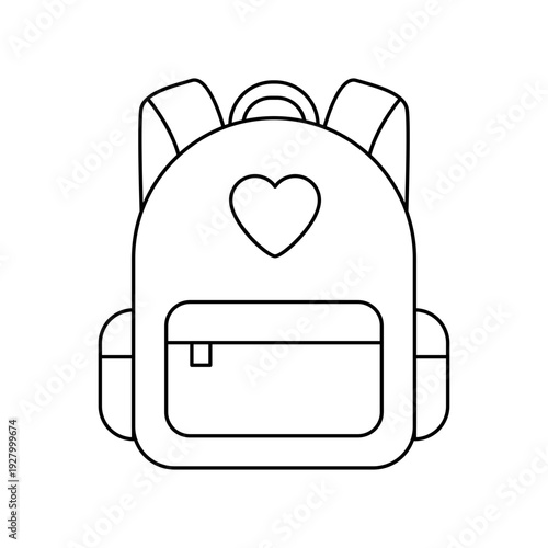 Backpack with heart