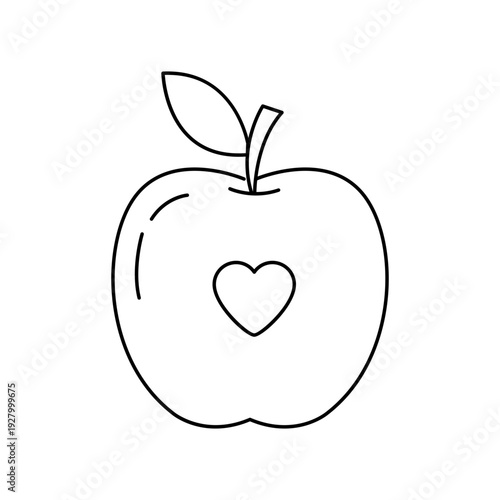 Apple with heart