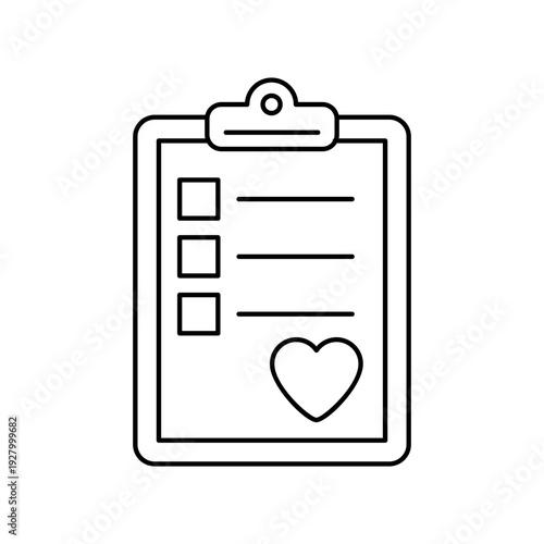 Checklist with heart