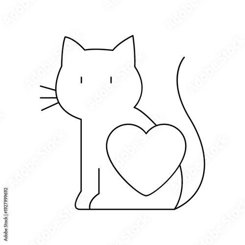 Cat with heart