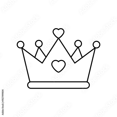 Crown with hearts