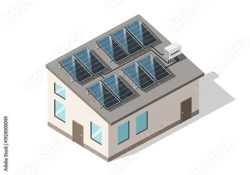 Sustainable energy generation using rooftop solar panels on a residential building