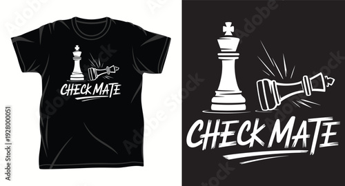Chess Mate Graphic vector art t-shirt design print