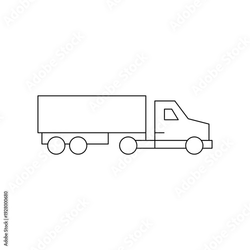 Flatbed trailer truck