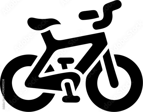 Modern Bicycle Silhouette Vector Illustration Isolated on White Background
