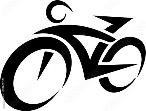 Modern Bicycle Silhouette Vector Illustration Isolated on White Background