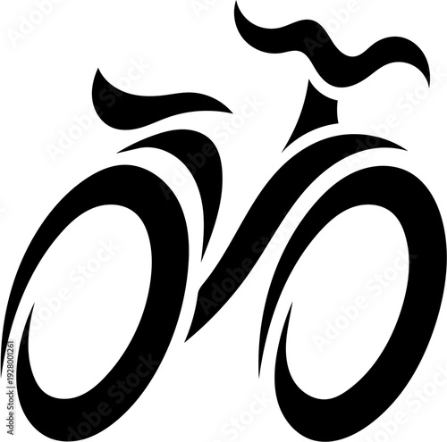 Modern Bicycle Silhouette Vector Illustration Isolated on White Background