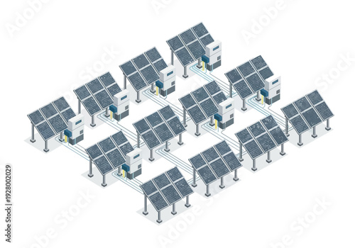 Eco-friendly solar panel array generating clean renewable energy for a sustainable future